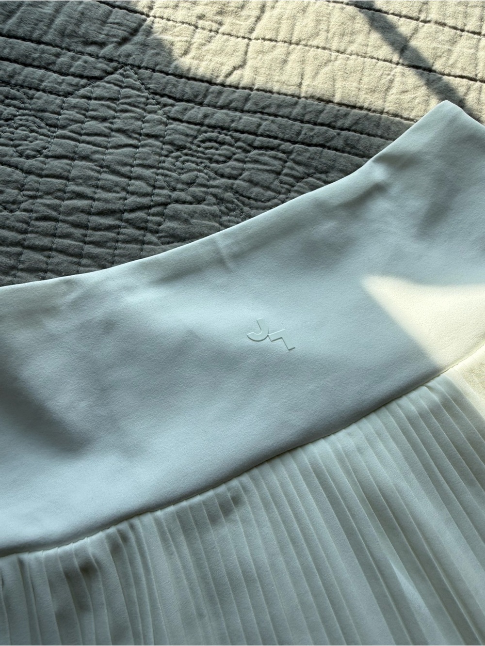 White Pleated Athletic Skirt - Picture 6 of 6